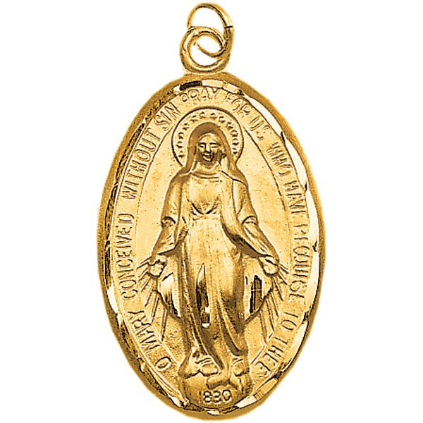14Kt Gold Miraculous Medal