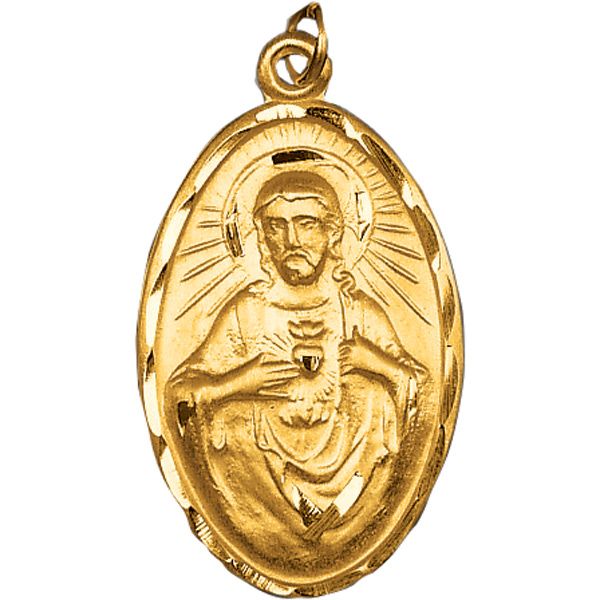 14KT Large Scapular Medal