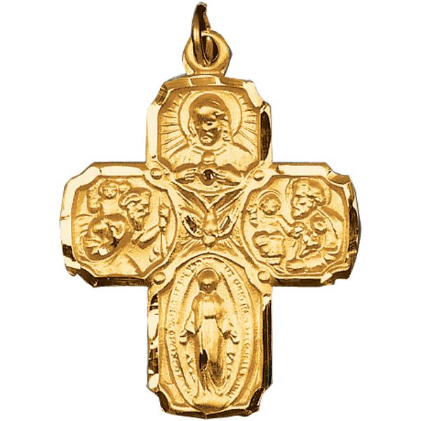 14KT Large Four Way Medal