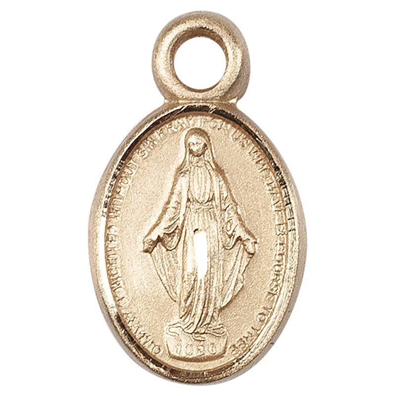 14KT Gold Small 1/2" Miraculous Medal