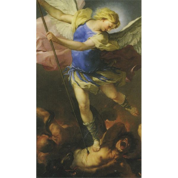 St Michael Holy Card