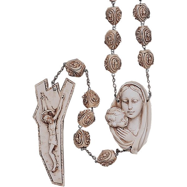 Wall Rosary Antique Alabasterite