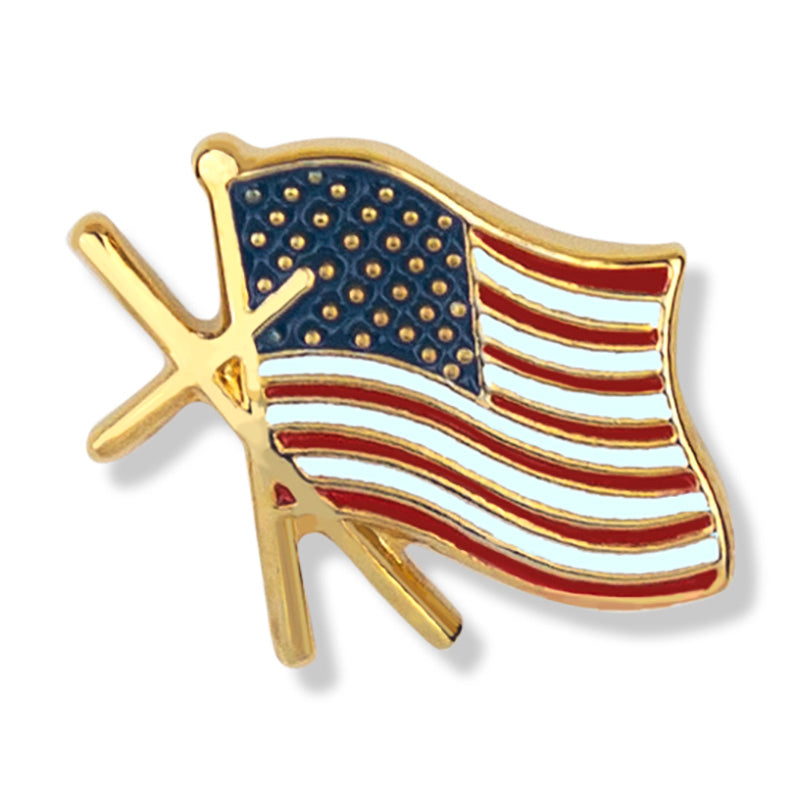 Flag with Cross Pin