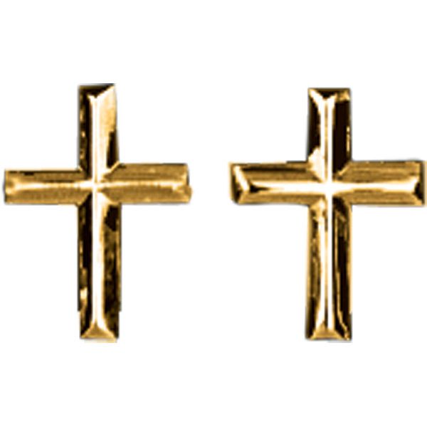 14KT Cross Earrings