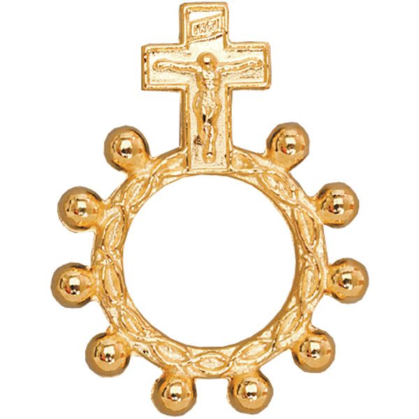 Gold Plated Ring Rosary