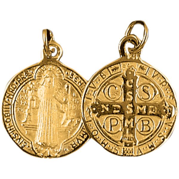 14Kt St Benedict Medal