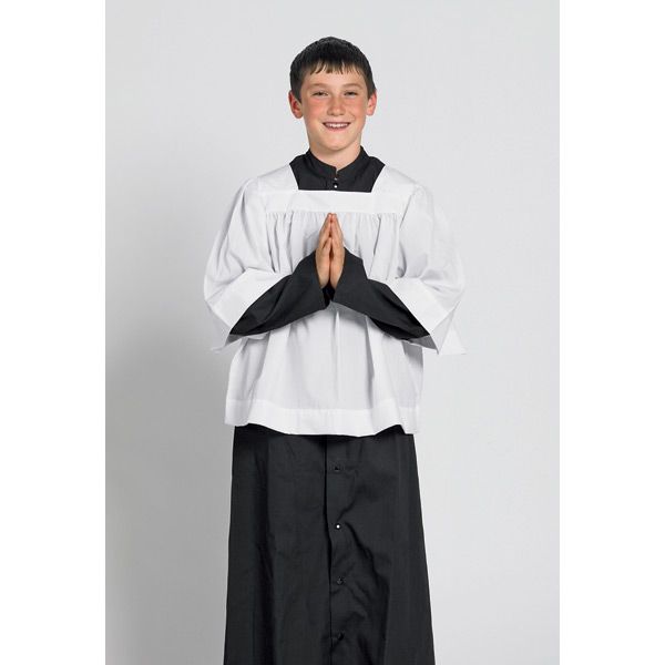 White Square Neck Surplice