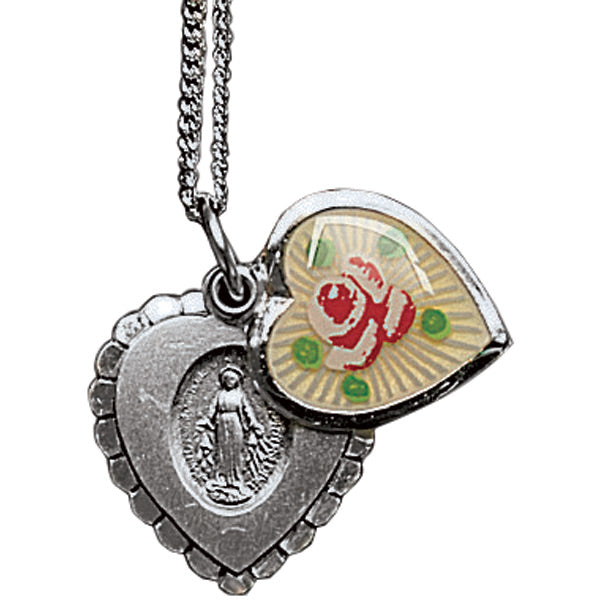 SS Cloisonne Miraculous Medal Locket
