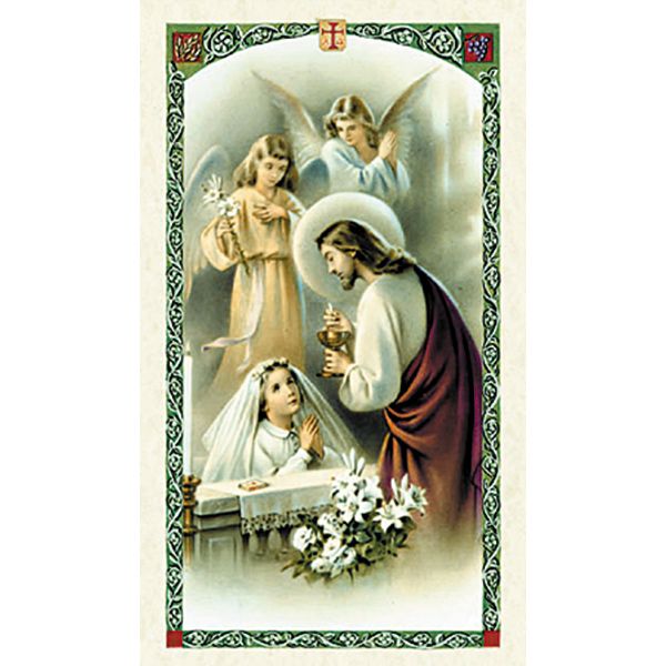 Girl w/Christ Communion Holycard