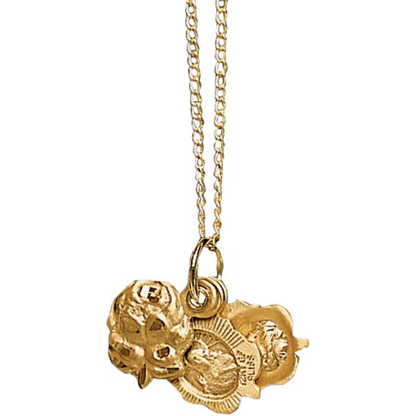 GF Rosebud 3 Way Medal 18" Chain