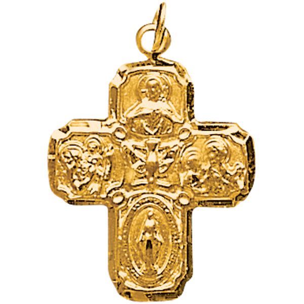 14KT Large Four Way Medal