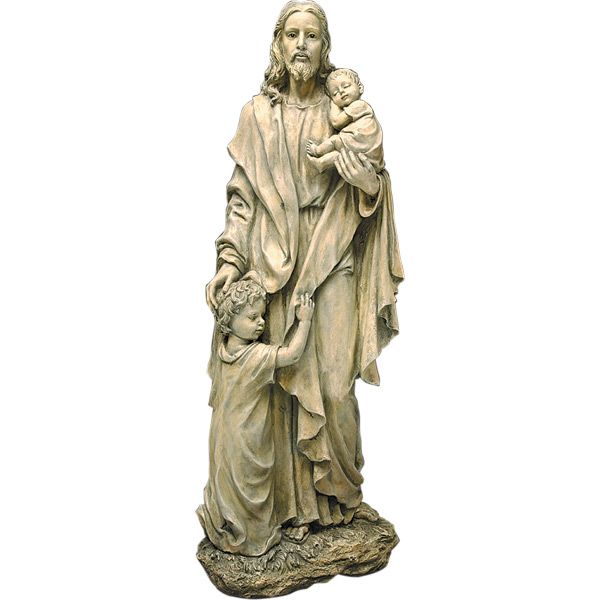 Jesus with Children Outdoor Shrine Statue 24"