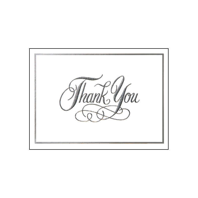 Silver Thank You Note