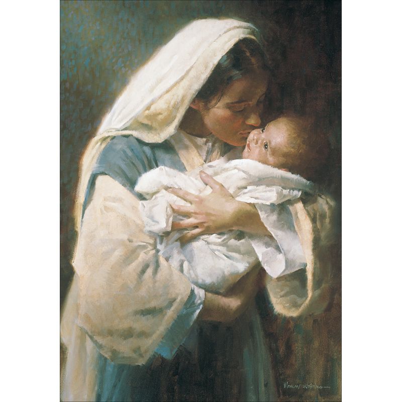 Kissing Face of Jesus Cards Christmas Cards