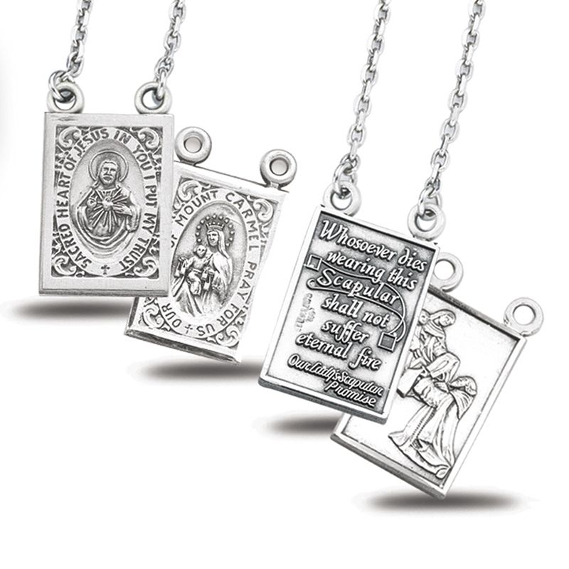 SS Scapular on 36 Inch Stainless Chain