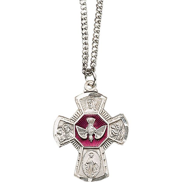 Five Way Medal with Red Enamel