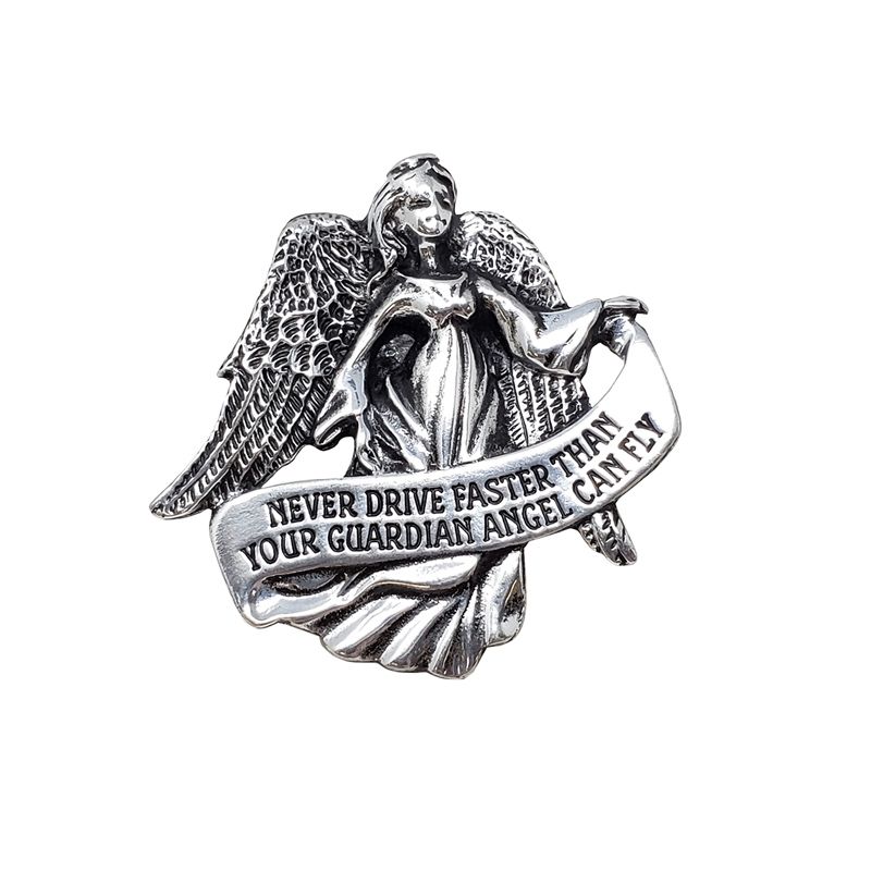 Never Drive Faster Than Your Guardian Angel Can Fly Visor Clip