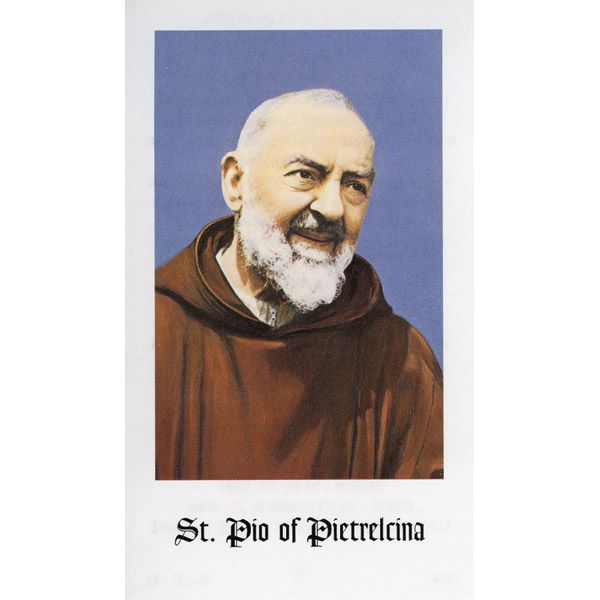 St Pio Holycard