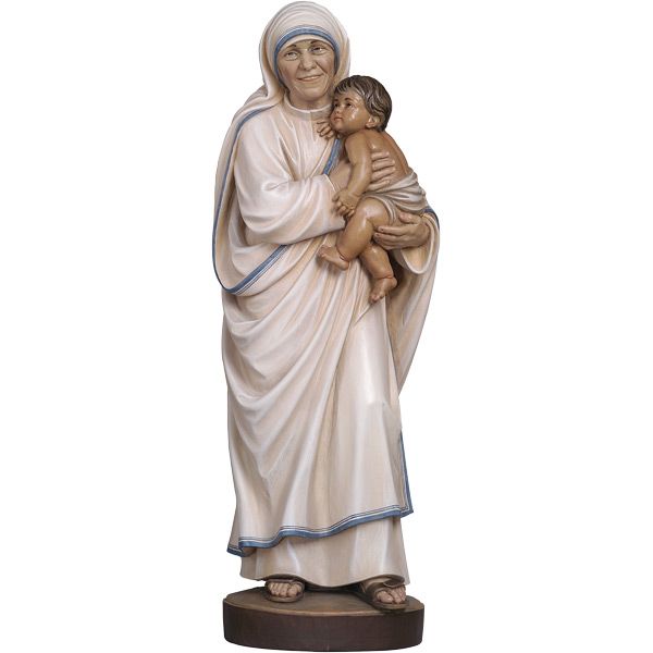 Mother Theresa Mini Wood Carved Statue