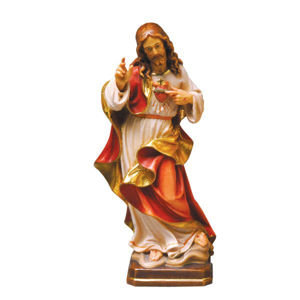 Sacred Heart of Jesus Mini Wood Carved Statue