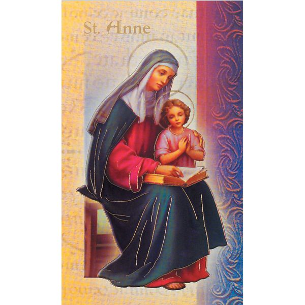Anne Mini Lives of the Saints Holy Card