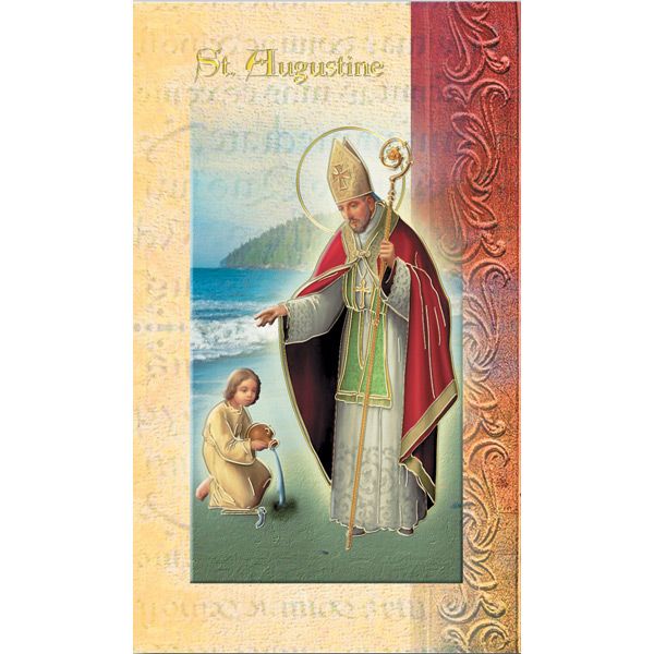 Augustine Mini Lives of the Saints Holy Card