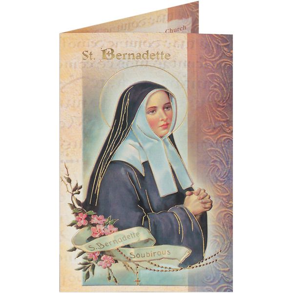 Bernadette Mini Lives of the Saints Holy Card