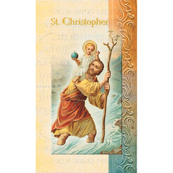 Christopher Mini Lives of the Saints Holy Card