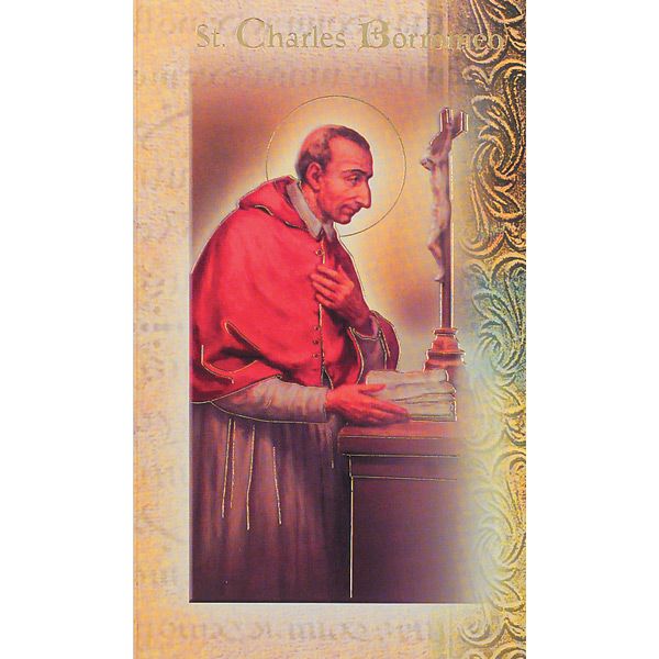 Charles Borromeo Mini Lives ot the Saints Holy Card