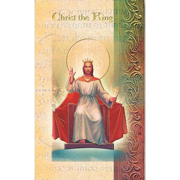 Christ the King Mini Lives of the Saints Holy Card
