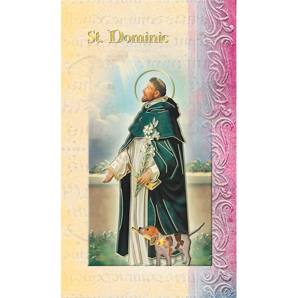 Dominic Mini Lives of the Saints Holy Card