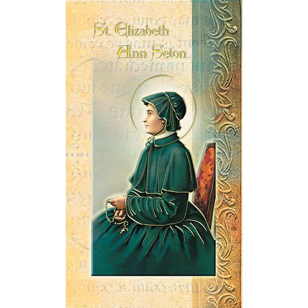 Elizabeth Ann Seton Mini Lives of the Saints Holy Card