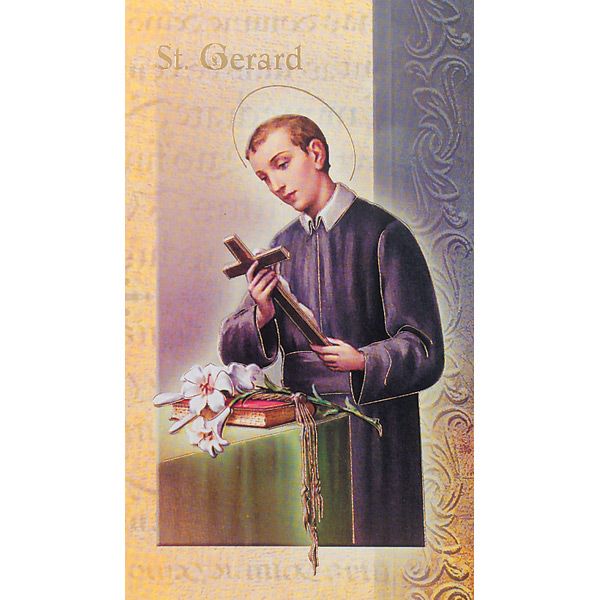 Gerard Mini Lives of the Saints Holy Card