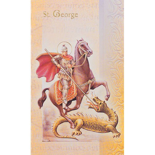 George Mini Lives of the Saints Holy Card