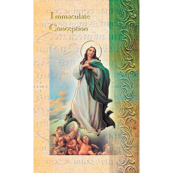 Immaculate Conception Mini Lives of the Saints Holy Card