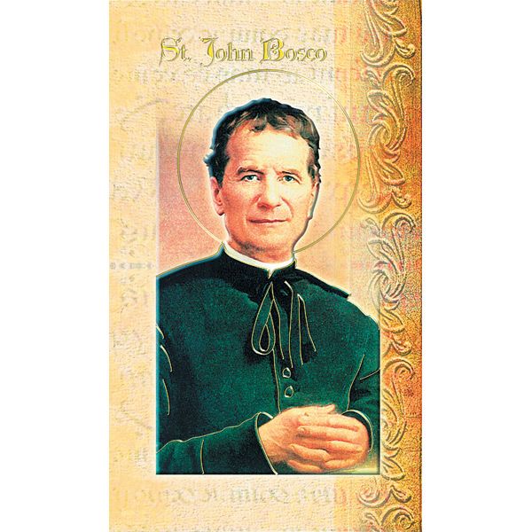 John Bosco Mini Lives of the Saints Holy Card
