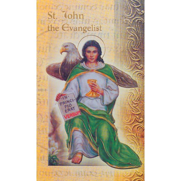 John Evangelist Mini Lives of the Saints Holy Card