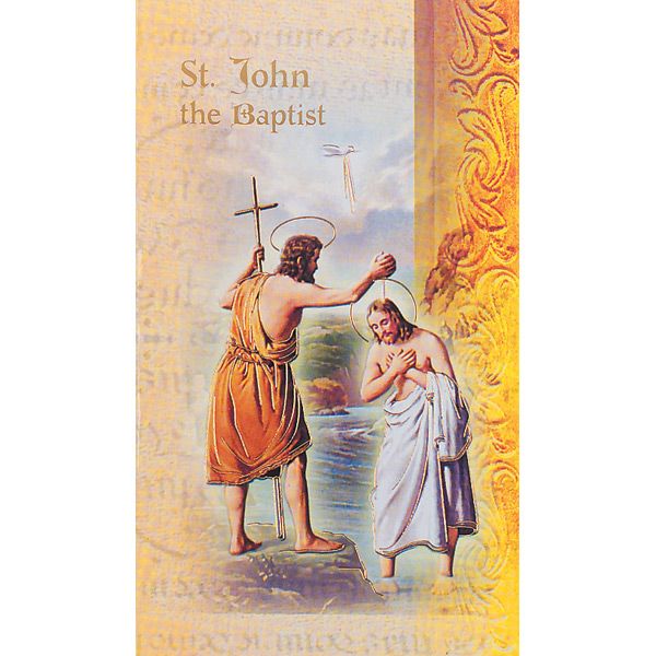 John the Baptist Mini Lives of the Saints Holy Card