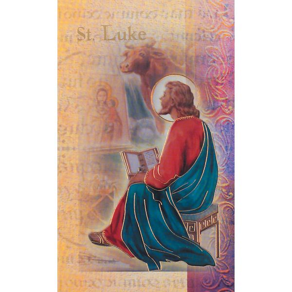 Luke Mini Lives of the Saints Holy Card
