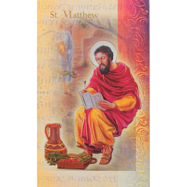 Matthew Mini Lives of the Saints Holy Card – Catholic Home and Church