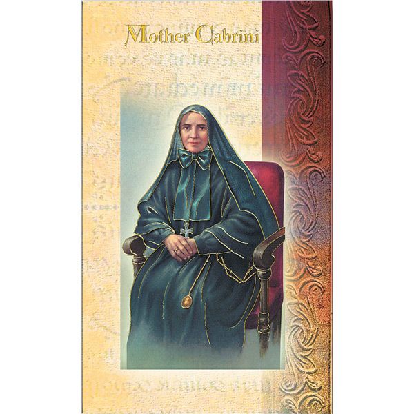 Mother Cabrini Mini Lives of the Saints Holy Card