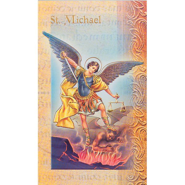 Michael Mini Lives of the Saints Holy Card