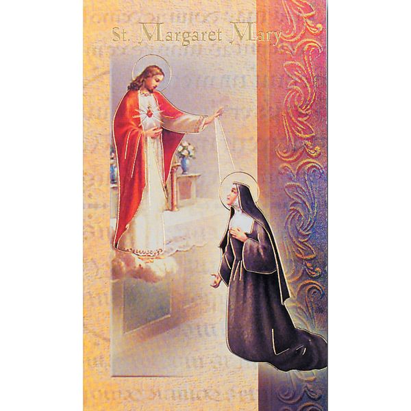 Margaret Mary Mini Lives of the Saints Holy Card