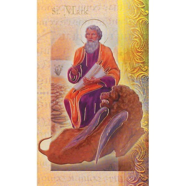 Mark Mini Lives of the Saints Holy Card