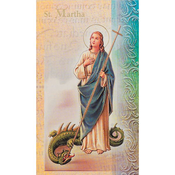 Martha Mini Lives of the Saints Holy Card