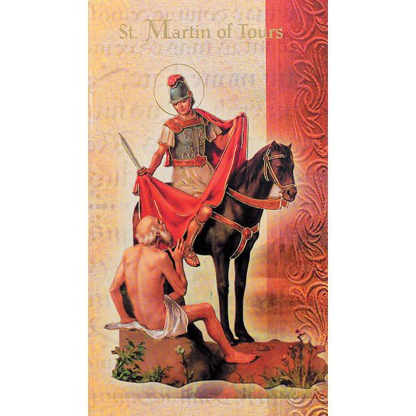 Martin of Tours Mini Lives of the Saints Holy Card