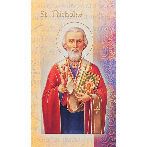 Nicholas Mini Lives of the Saints Holy Card