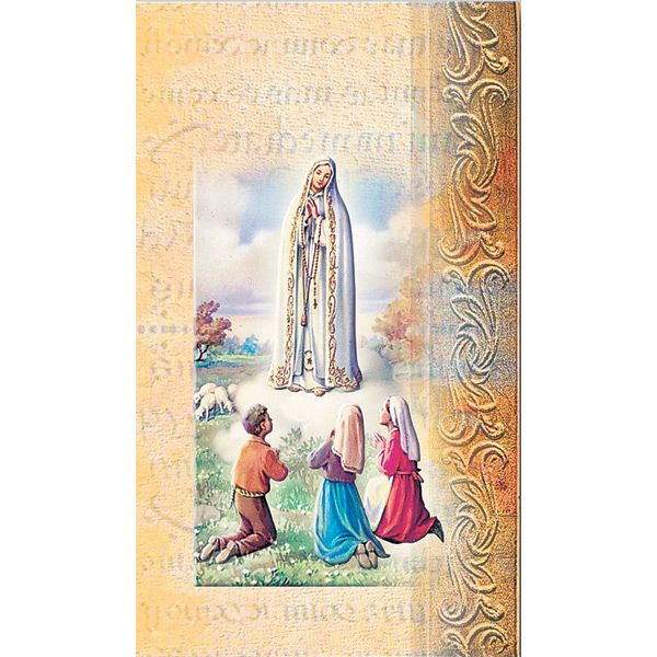OL Fatima Mini Lives of the Saints Holy Card