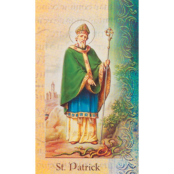 Patrick Mini Lives of the Saints Holy Card