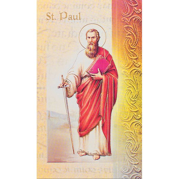 Paul Mini Lives of the Saints Holy Card